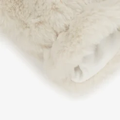 Il Gufo Girls Ivory Faux Fur Mittens New