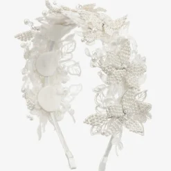 Sienna Likes To Party Girls Ivory Floral Hairband Outlet