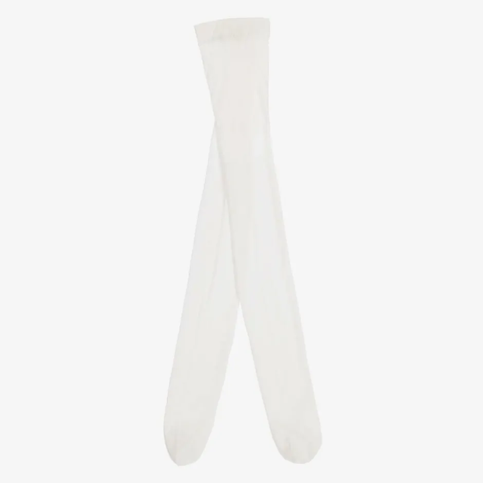 Abel amp; Lula Girls Ivory Glitter Tights