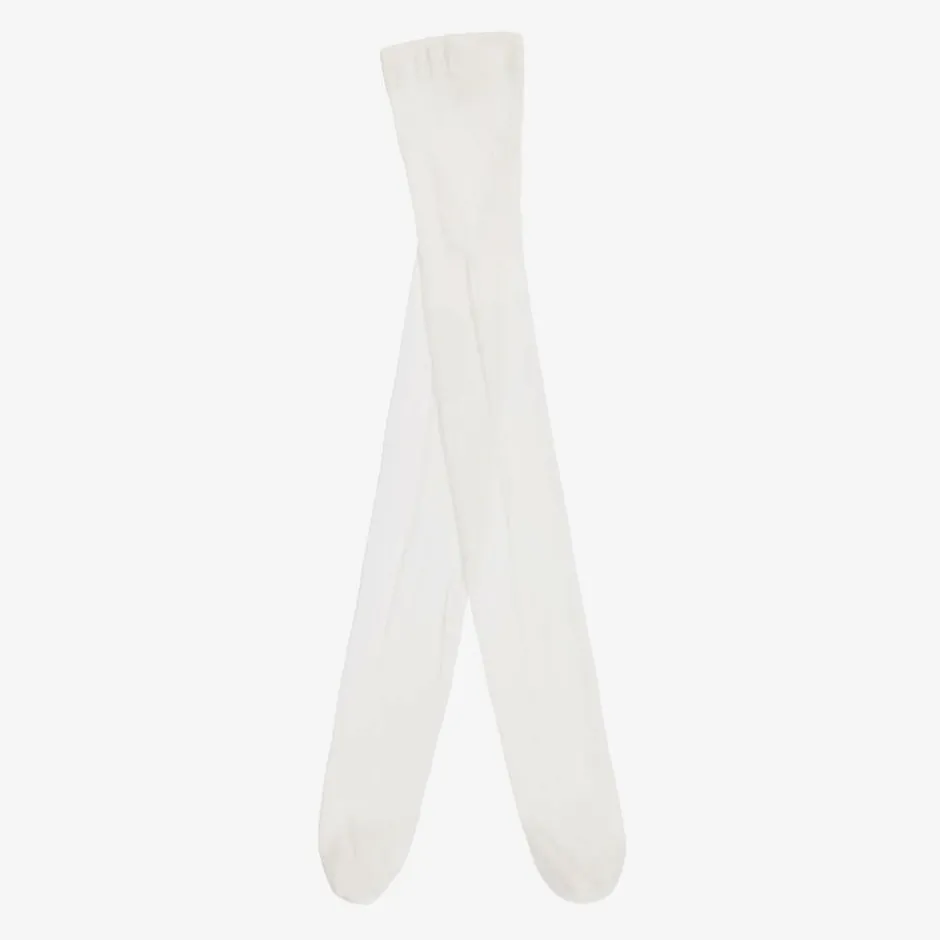 Abel amp; Lula Girls Ivory Glitter Tights