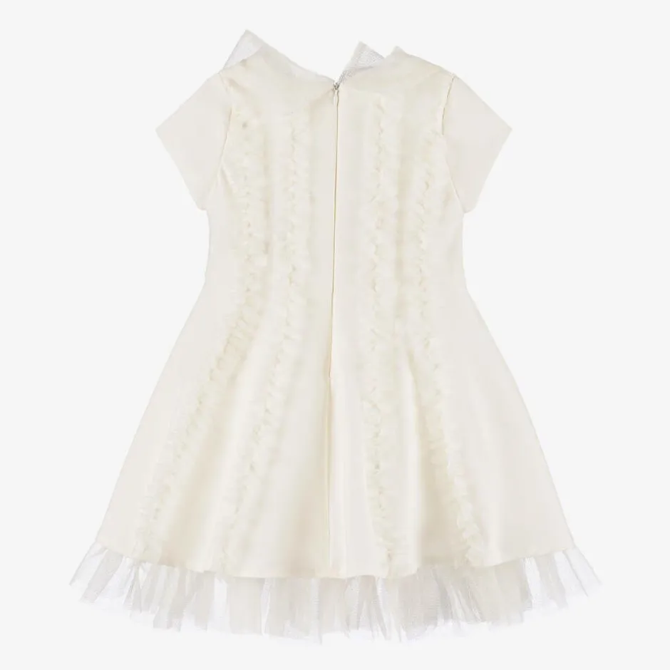 Mama Luma Girls Ivory Glittery Ruffle Dress Clearance