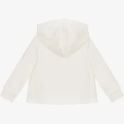 Moncler Enfant Girls Ivory Hooded Zip Up Top