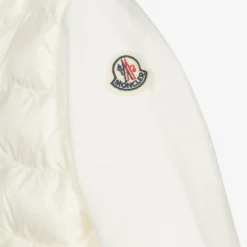 Moncler Enfant Girls Ivory Hooded Zip Up Top