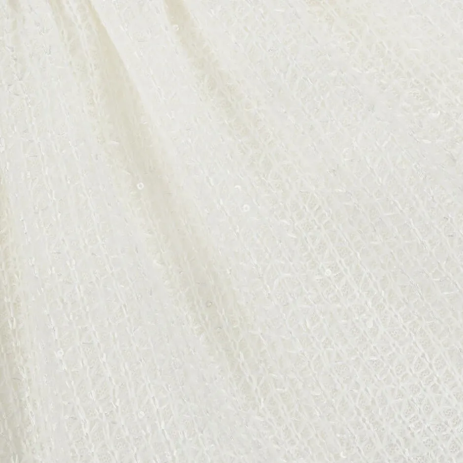 Mebi Girls Ivory Knit & Lace Dress