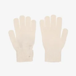 Mayoral Girls Ivory Knitted Bow Gloves New