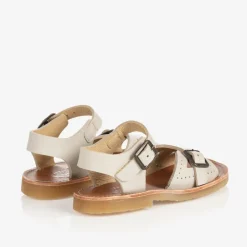 Young Soles Girls Ivory Leather Buckle Sandals Discount