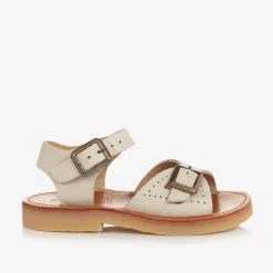Young Soles Girls Ivory Leather Buckle Sandals Discount