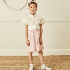 Manuela de Juan Girls Ivory Leather Pumps Sale