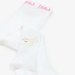 Billieblush Girls Ivory Logo Tights