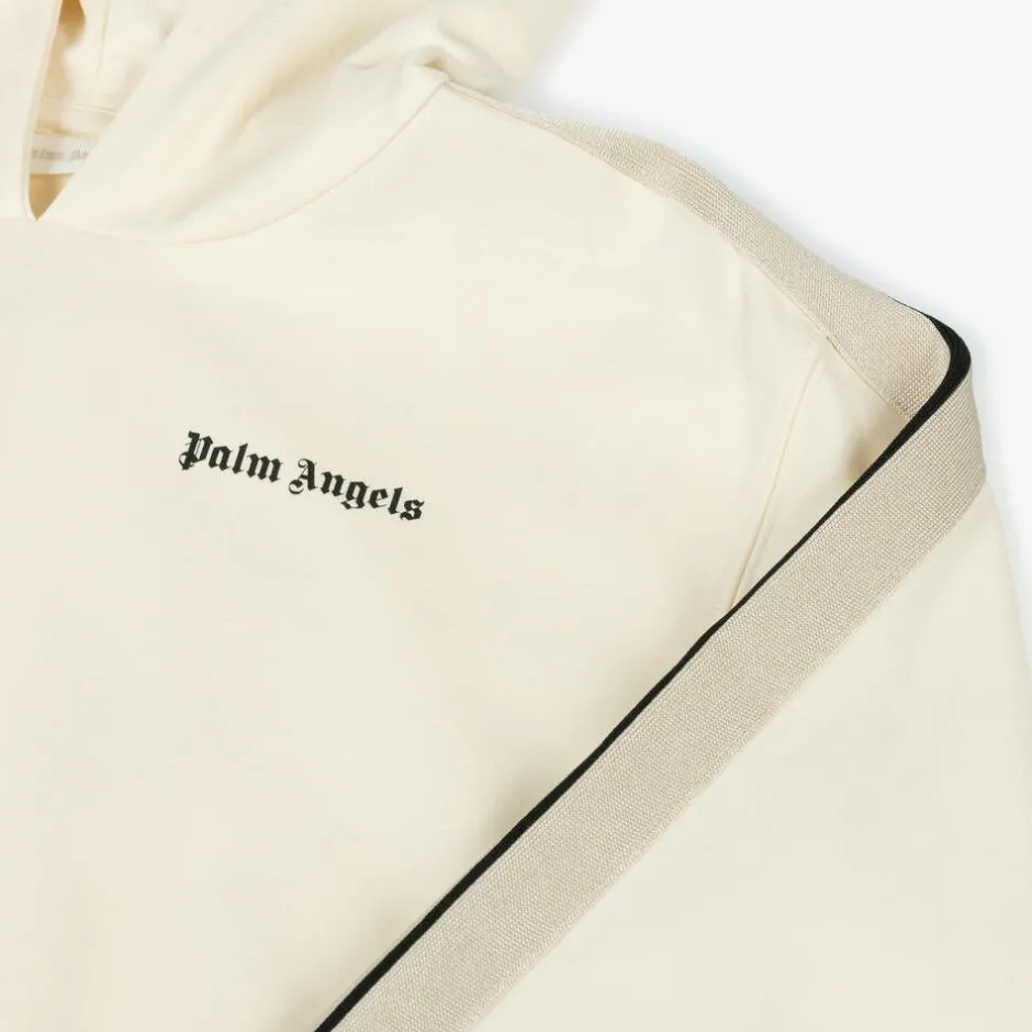 Palm Angels Girls Ivory Milano Jersey Hoodie Outlet
