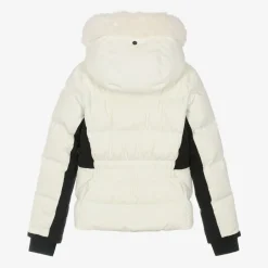 Moncler Enfant Girls Ivory New Guyane Ski Jacket Hot