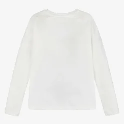 Chloé Girls Ivory Organic Cotton Top