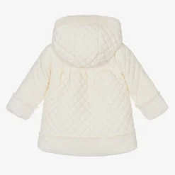 Patachou Girls Ivory Quilted Hooded Coat Sale