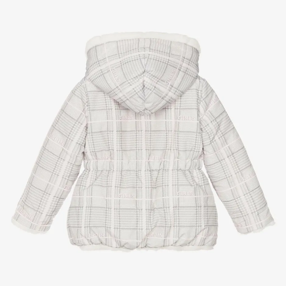 Lapin House Girls Ivory Reversible Faux Fur Jacket New