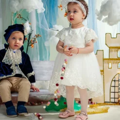 Andreeatex Girls Ivory Satin & Tulle Dress Set Discount