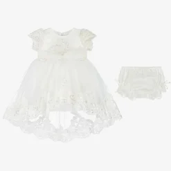 Andreeatex Girls Ivory Satin & Tulle Dress Set Discount