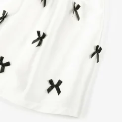 Phi Clothing Girls Ivory Satin Bow Dress Sale
