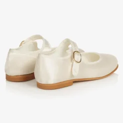 Beatrice amp; George Girls Ivory Satin Mary Jane Pumps Clearance