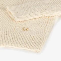 Mayoral Girls Ivory Sparkle Knit Sweater Outlet