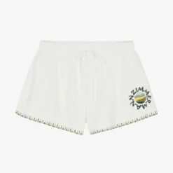 Zimmermann Girls Towelling Shorts Ivory