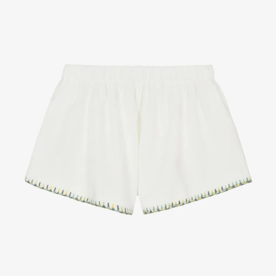 Zimmermann Girls Towelling Shorts Ivory