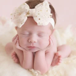 Cute Cute Girls Ivory Tulle Bow Headband New