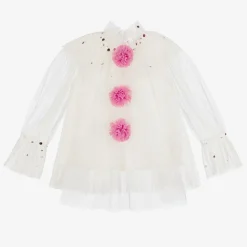 Tutu du Monde Girls Ivory Tulle Harlequin Top Best