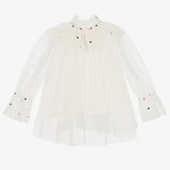 Tutu du Monde Girls Ivory Tulle Harlequin Top Best