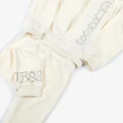 Guess Girls Ivory Velour Tracksuit Discount