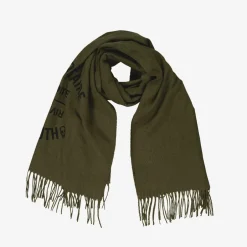 Zadigamp;Voltaire Girls Khaki Green Viscose Insignia Scarf (174cm) New
