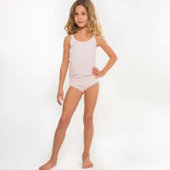 Claesens Girls Light Pink Cotton Jersey Vest Outlet