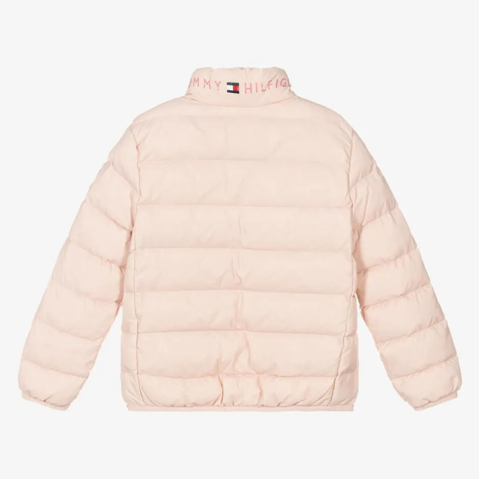Tommy Hilfiger Girls Light Pink Down Padded Jacket Outlet
