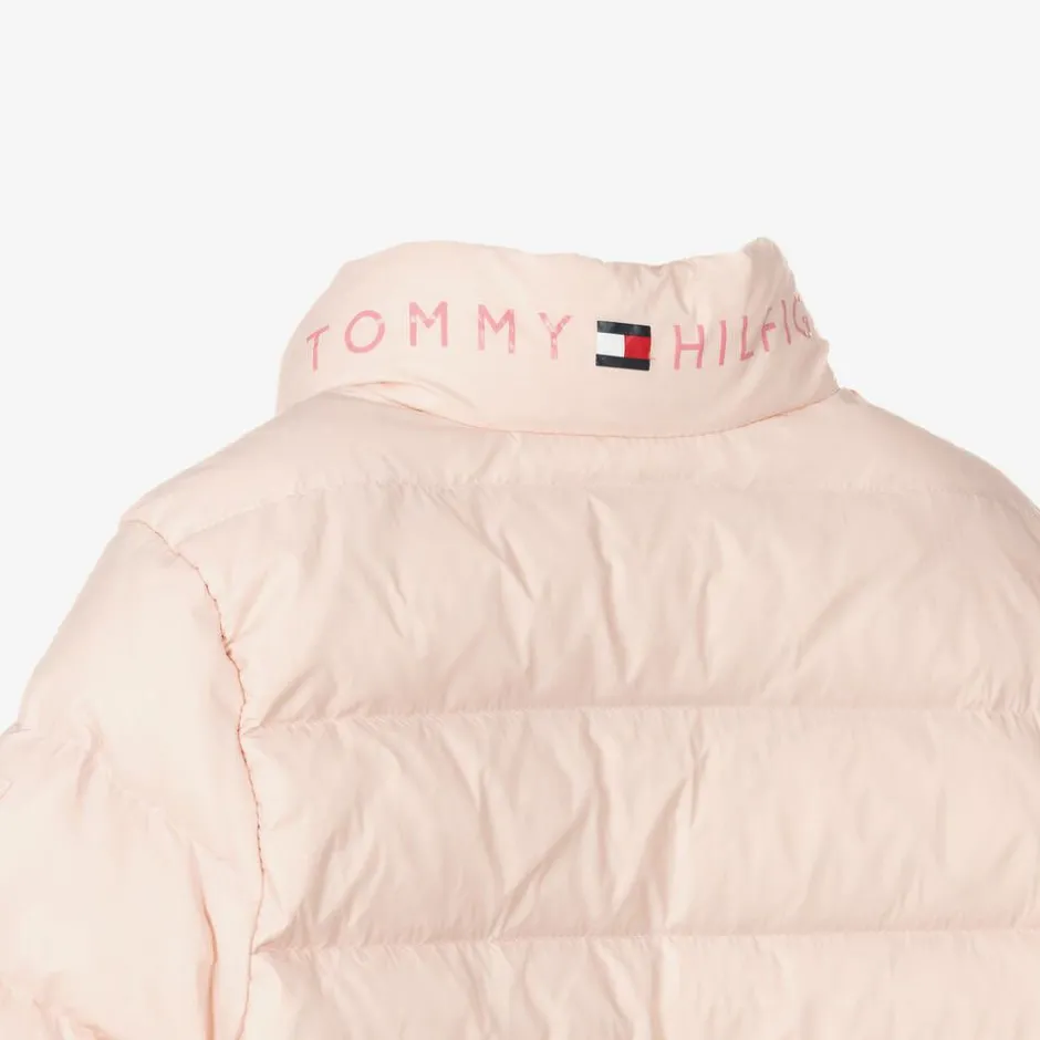 Tommy Hilfiger Girls Light Pink Down Padded Jacket Outlet