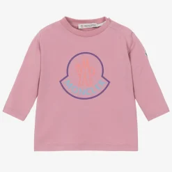 Moncler Enfant Girls Lilac Pink Cotton Top Clearance