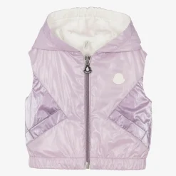 Moncler Enfant Girls Lilac Purple Lostyca Gilet Clearance