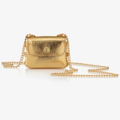 Zaccone Girls Metallic Gold Leather Mini Bag (8cm) Best