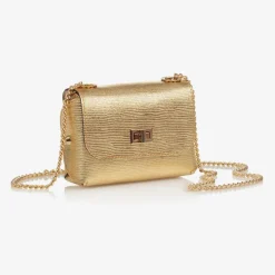 Zaccone Girls Metallic Gold Shoulder Bag (14cm)