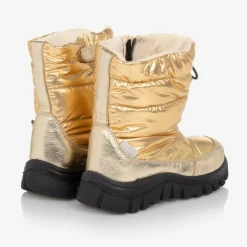 Falcotto by Naturino Girls Metallic Gold Snow Boots Discount