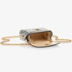 Zaccone Girls Metallic Silver Mini Bag (8cm) Sale