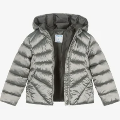 Mayoral Girls Metallic Silver Puffer Jacket Sale