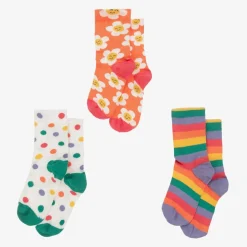 Frugi Girls Multicoloured Cotton Socks (3 Pack) Outlet