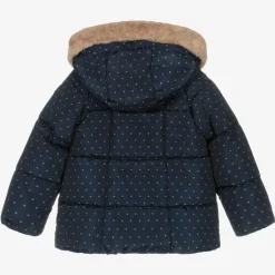 Mayoral Girls Navy Blue & Beige Puffer Jacket Online