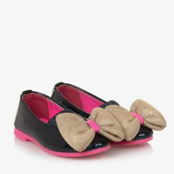 Billieblush Girls Navy Blue Ballerina Pumps
