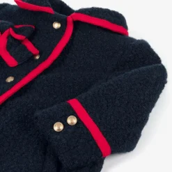Patachou Girls Navy Blue Bouclé Coat