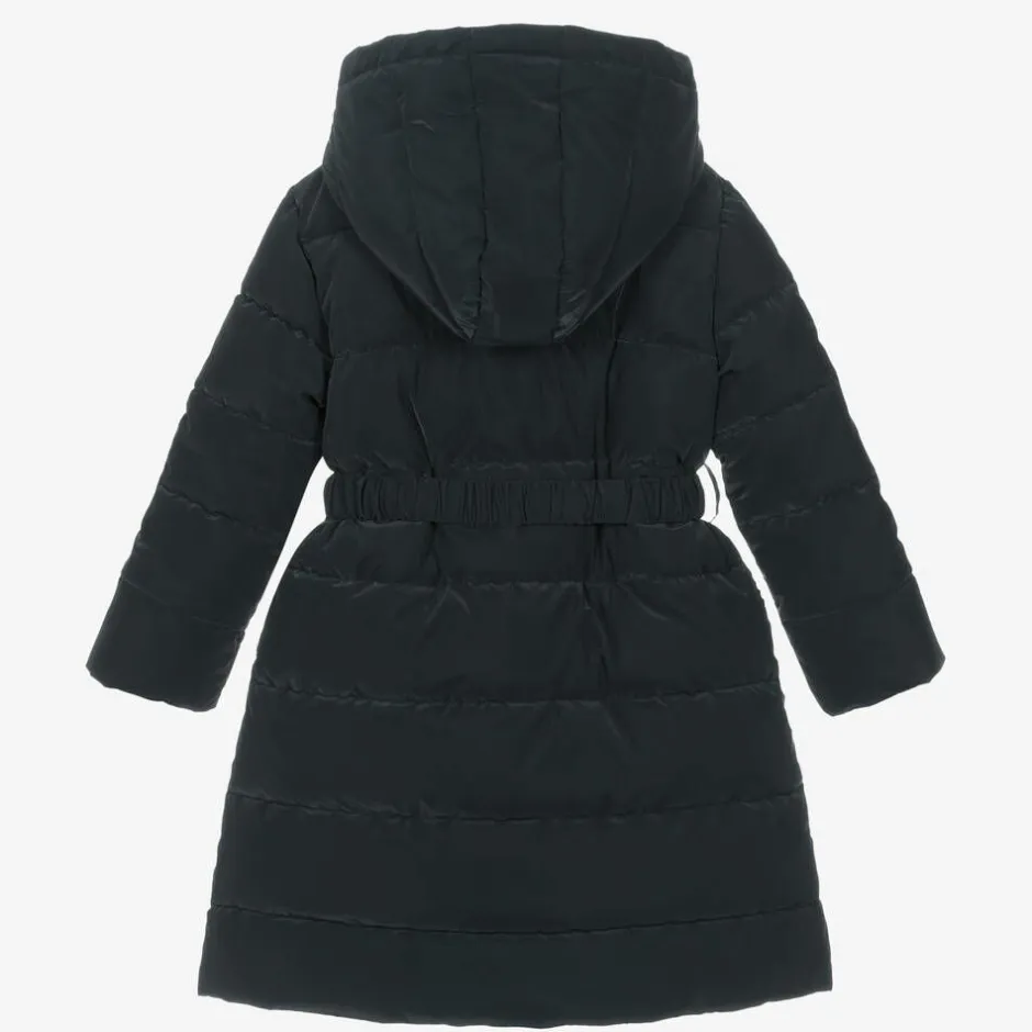 Caramelo Kids Girls Navy Blue Bow Puffer Coat Best