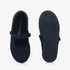 Pisamonas Girls Navy Blue Canvas Bar Shoes Online
