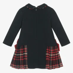 Patachou Girls Navy Blue Cotton Dress Outlet