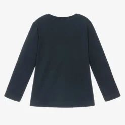 Mayoral Girls Navy Blue Cotton Outfit Print Top New