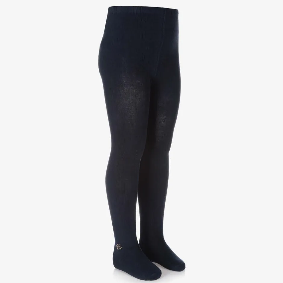 Tartine et Chocolat Girls Navy Blue Cotton Tights Discount
