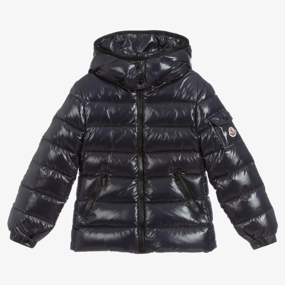 Moncler Enfant Girls Navy Blue Down Bady Puffer Jacket